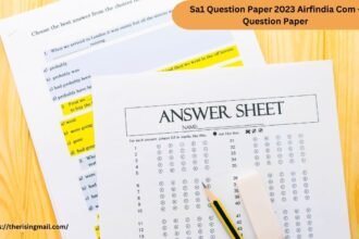 Sa1 Question Paper 2023 Airfindia Com